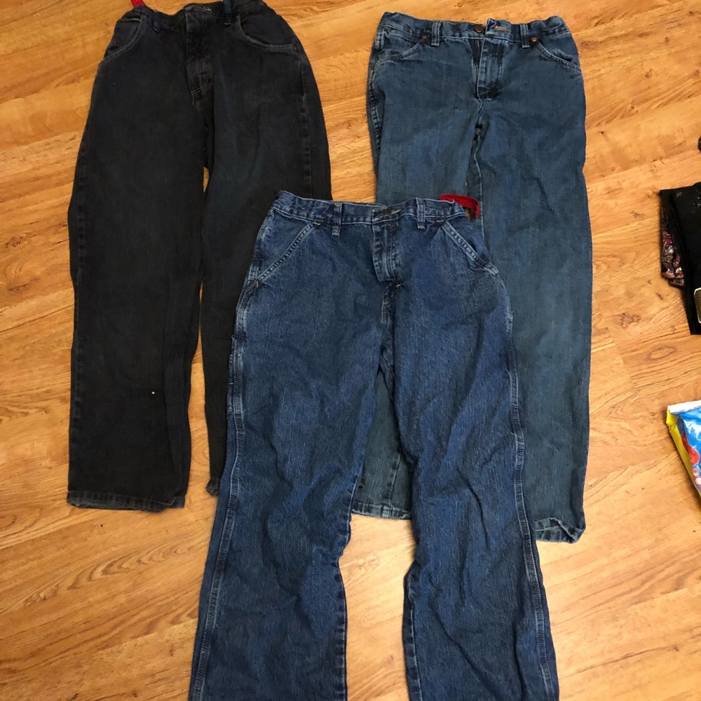 3 pair of Wrangler boys jeans size 14